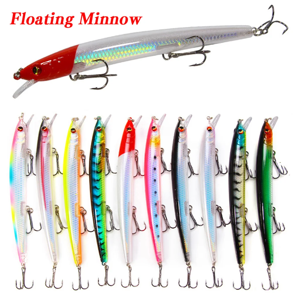 1PCS Long Shot 135mm/15.4g Minnow Fishing Lures Flying Fish Classic Wobblers Plastic Hard Crankbait Carp Pike Fishing Tackle