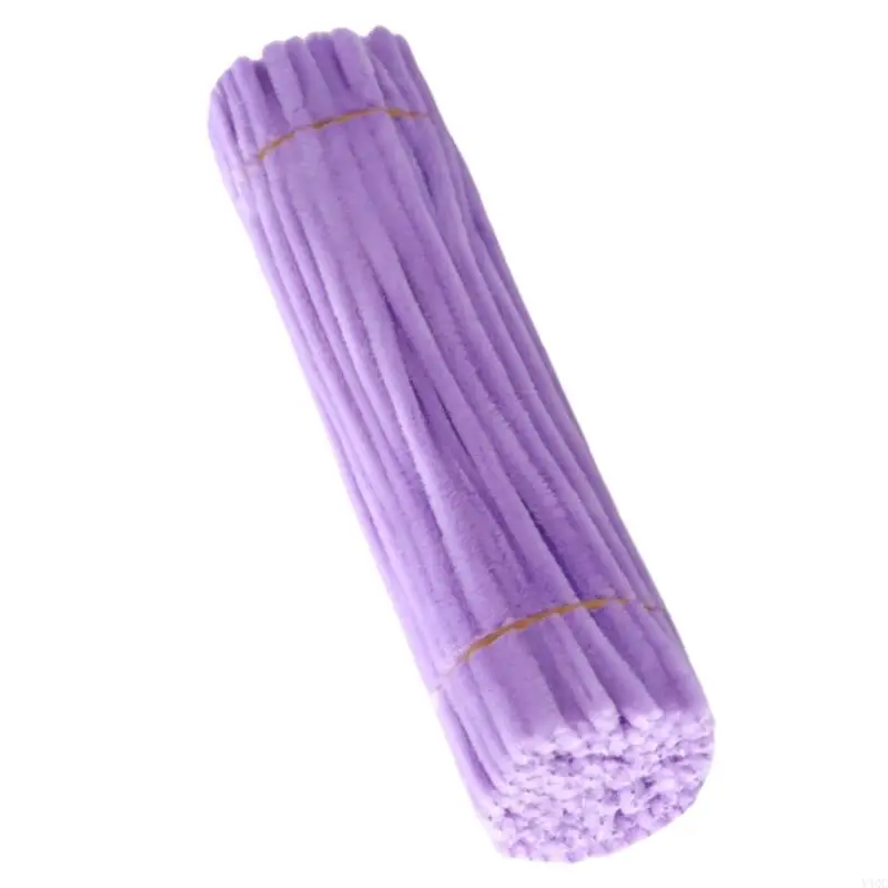 100peeces 30cmx6mm Cleaners Speecters мягкие плюшевые стебли красочные сгибаемые стебли y4qc