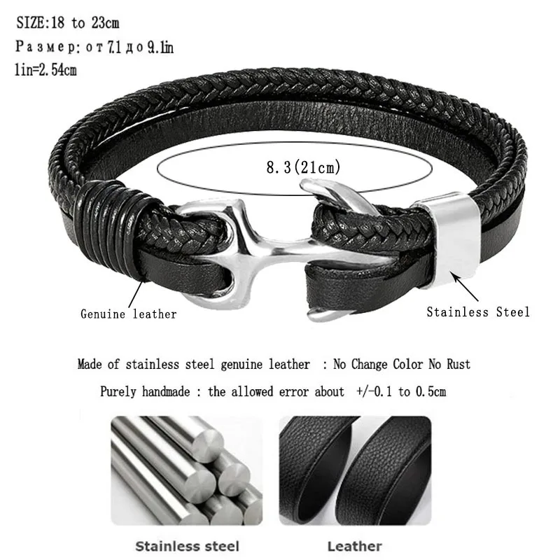 Bracelet En Cuir Tressé Avec Injecteur En Acier Inoxydable, ULmulticouche, Bijoux De Couple, Savoir à Chaud