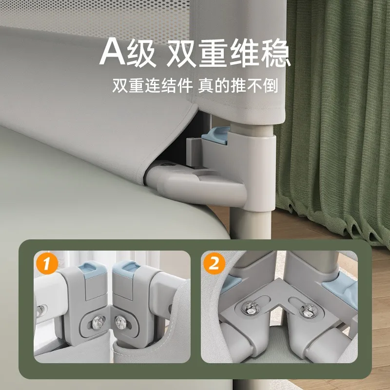 Bed rail baby fence is not required for bed fence; children\'s bedside guardrail falls off the guardrail on the bed.