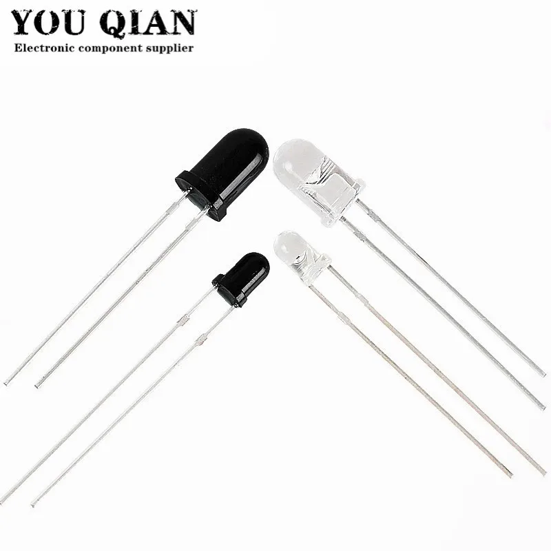 10Pairs 3Mm 5Mm 940nm Leds Infrarood Emitter En Ir Ontvanger Diode Diodes 301A Voor Arduino