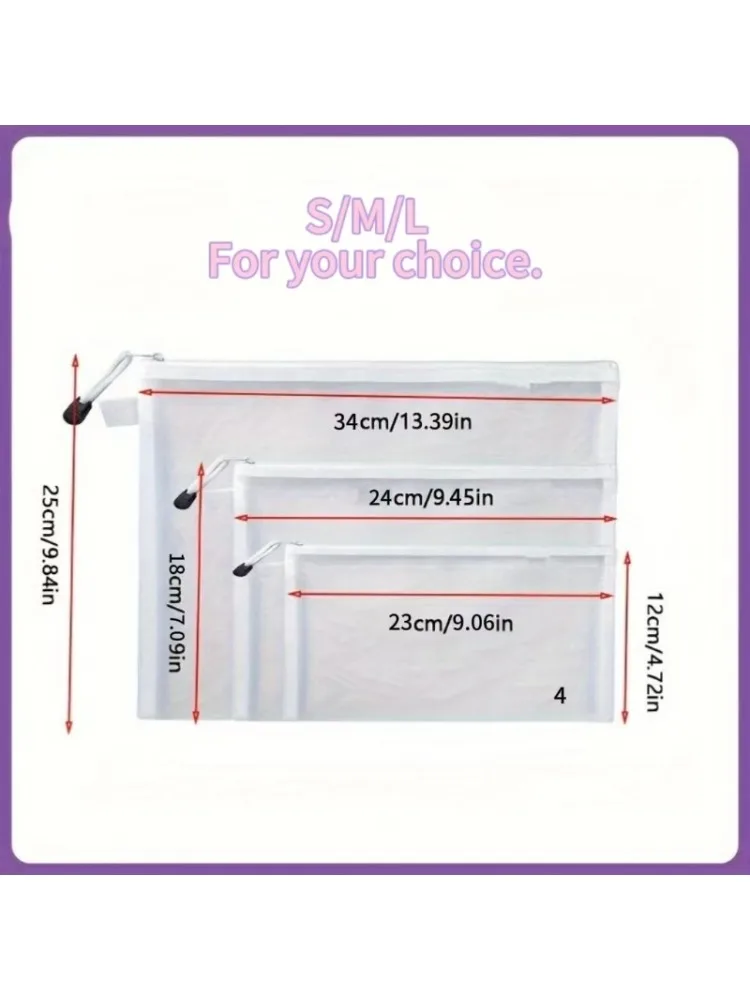 1-24 pièces sac de rangement maille fermeture éclair jouet bloc de construction Puzzle sous-paquet enfants particules fermeture éclair Transparent finition sac de rangement