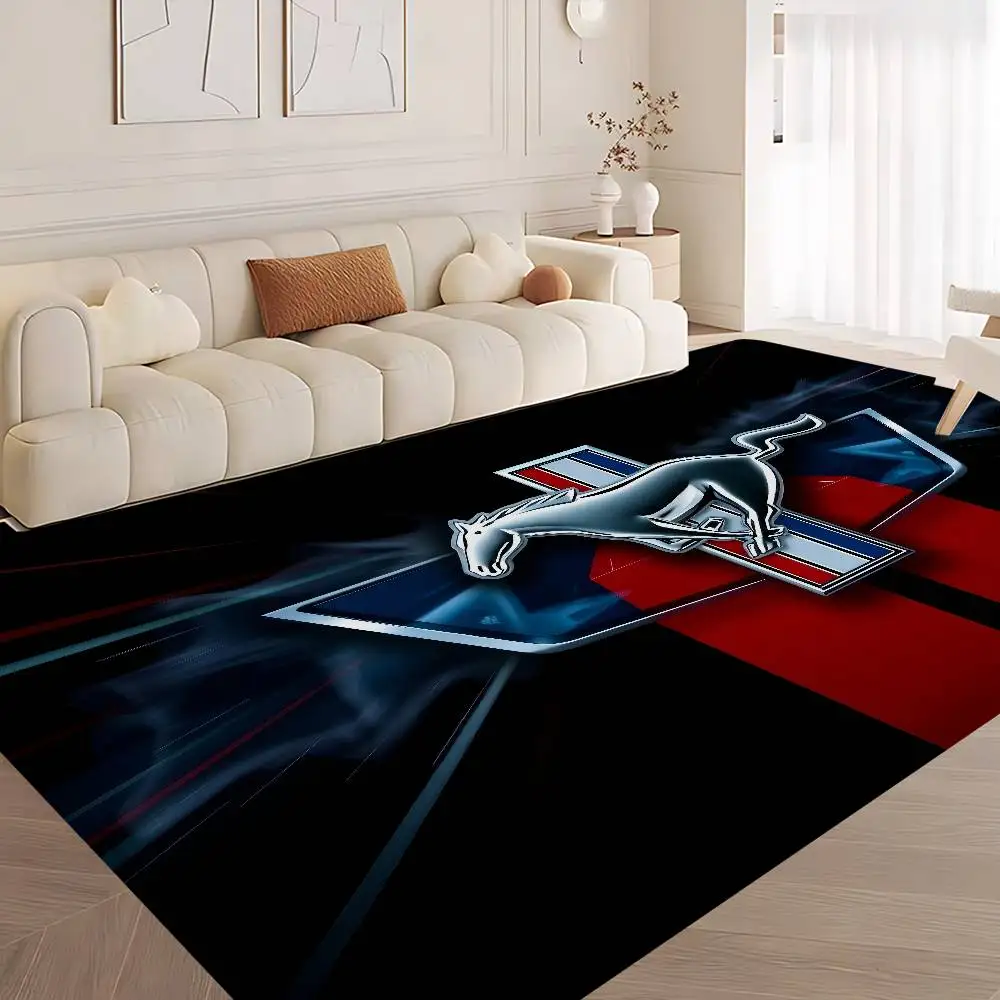 F-Ford Car M-Mustang Floor Mat INS Style Soft Bedroom Floor House Laundry Room Mat Anti-skid Household Carpets