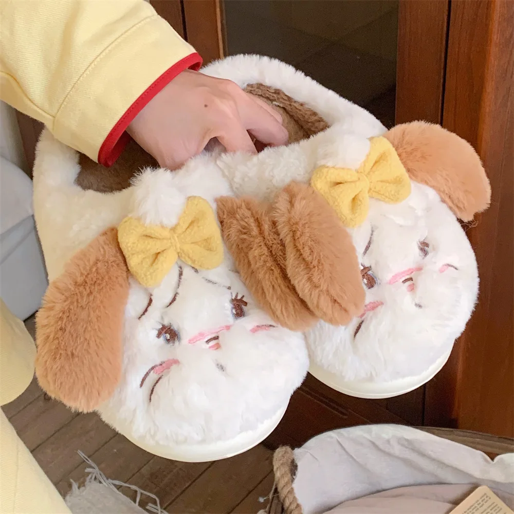 

Kawaii мультфильм Mikko Souffle хлопковые тапочки плюшевая домашняя обувь теплая обувь на хлопковой подкладке милая девушка Рождественский подарок для подруги