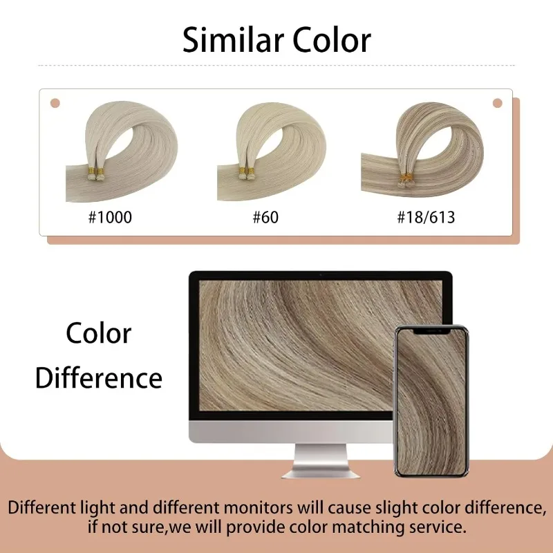 Haiyi straight gray blonde virgin stratum corneum hair weft yarn real hair extension genius human hair extension - Image 5