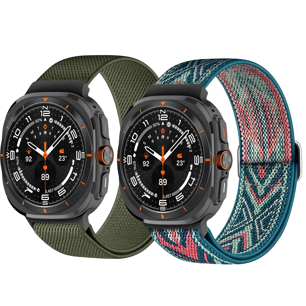 Scrunchie bracelet For Samsung Galaxy Watch Ultra Sport Strap Watchband correa Galaxy watch 7 Ultra Elastic Nylon Wristband 47mm