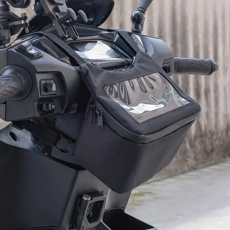 Motorcycle Handlebar Front Bags Waterproof Dry Bag Touch Screen Phone Holder Motorcycle Front Basket Handlebar Storage Bag
