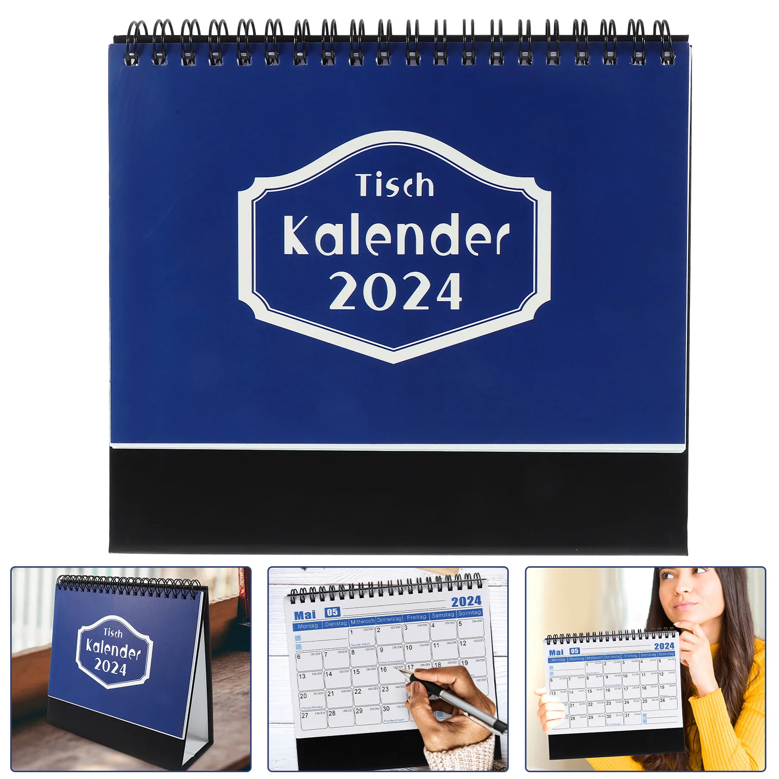 

Delicate Desktop Calendar Functional Monthly Planner for Office Study Home Use Sturdy Paper Material Decorative Standing