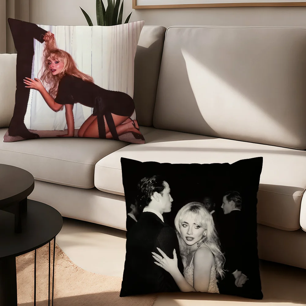 Singer S-Sabrina C-Carpenter Mans Best Friend Pillow Case Office Cushions Suitable For Sofa Car Bedroom Decorative Cushion Cover