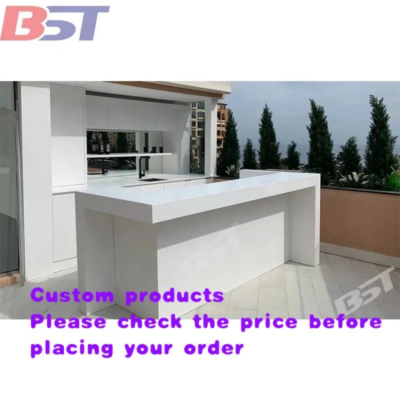custom.Luxury Custom White Outside Drinking Bar Designs Customized Outdoor Kitchen Island