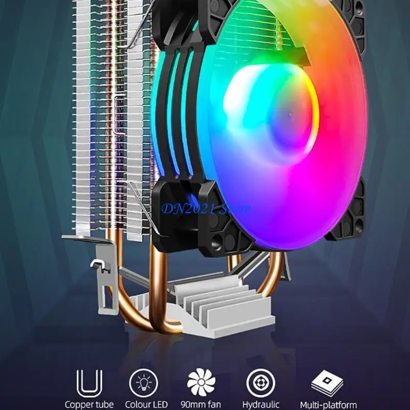 F3KE PC for Case Adjust RGB Cooler Silent Large Computer Cooling Fan 3-Pin Mute Heats