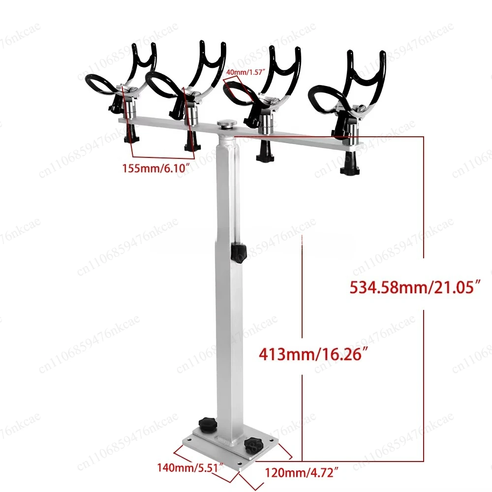 fishing pole frame V-shaped 4-tube adjustable aluminum wire forms yacht fishing rod frame