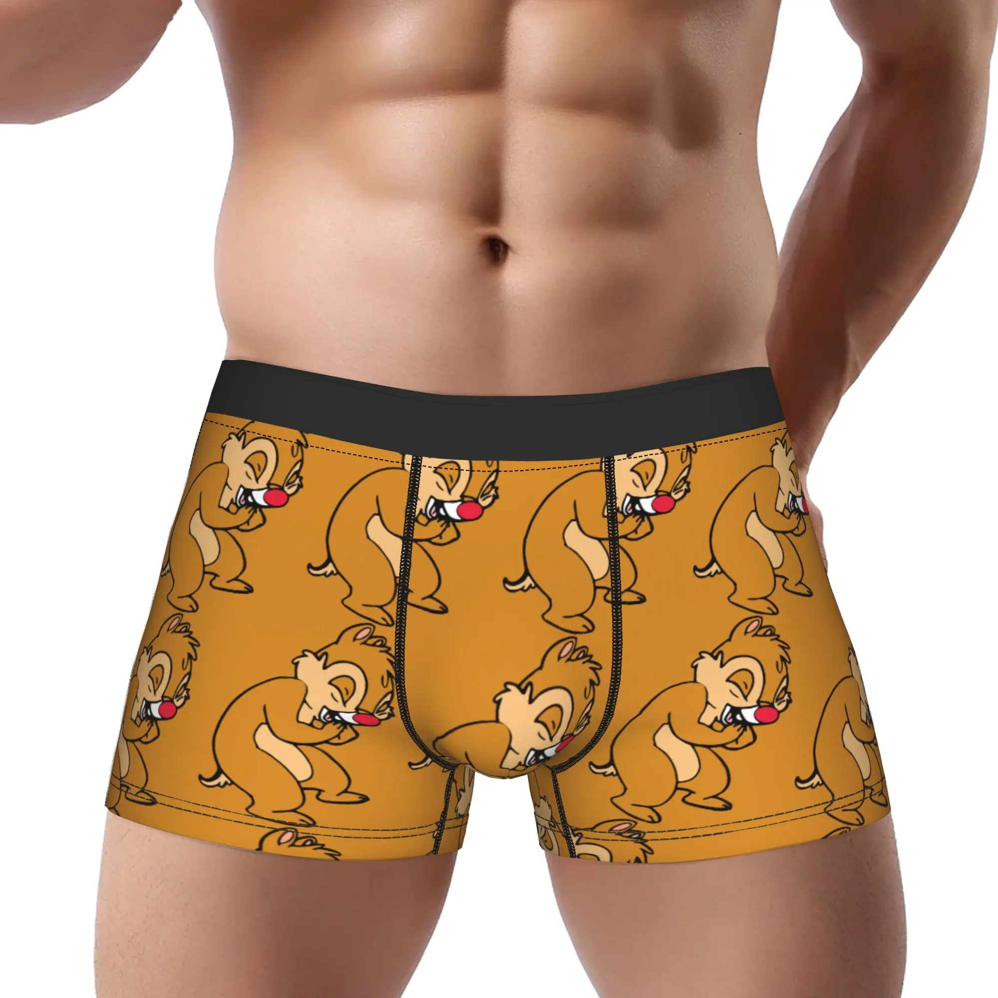 

1piece Chip & Dale Cool Happy Cute Underpants Homme Panties Man Underwear Print Shorts