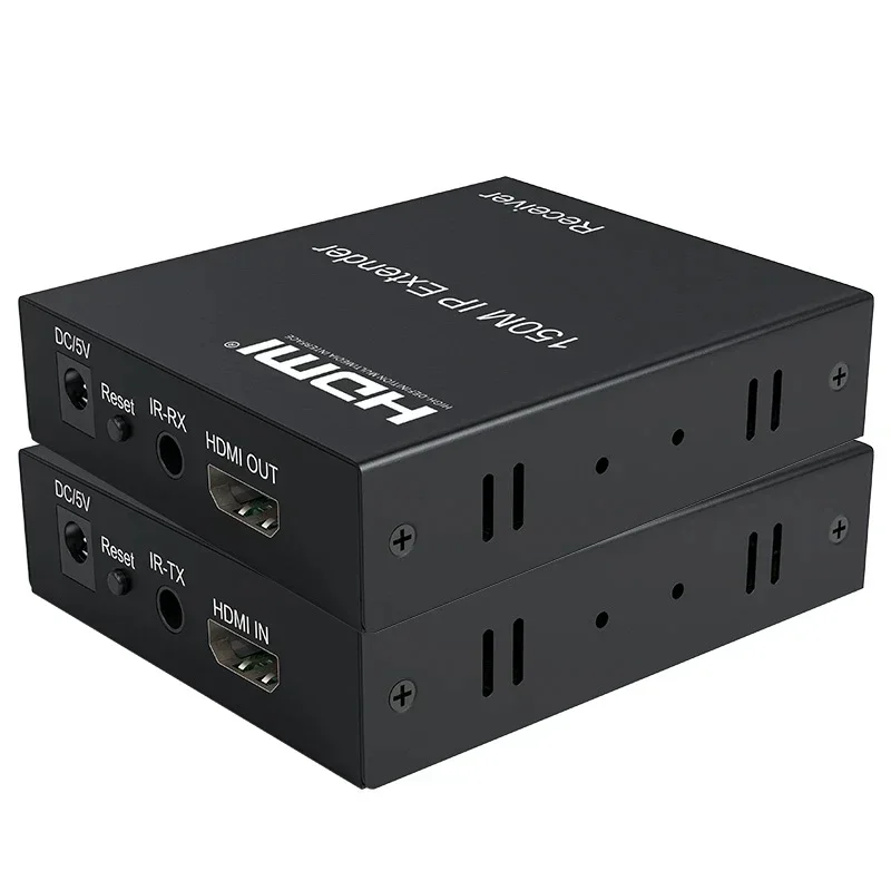 

150 м HDMI удлинитель по IP TCP Rj45 Cat5e Cat6 кабель 1080P HDMI Ethernet удлинитель видео конвертер комплект передатчика и приемника