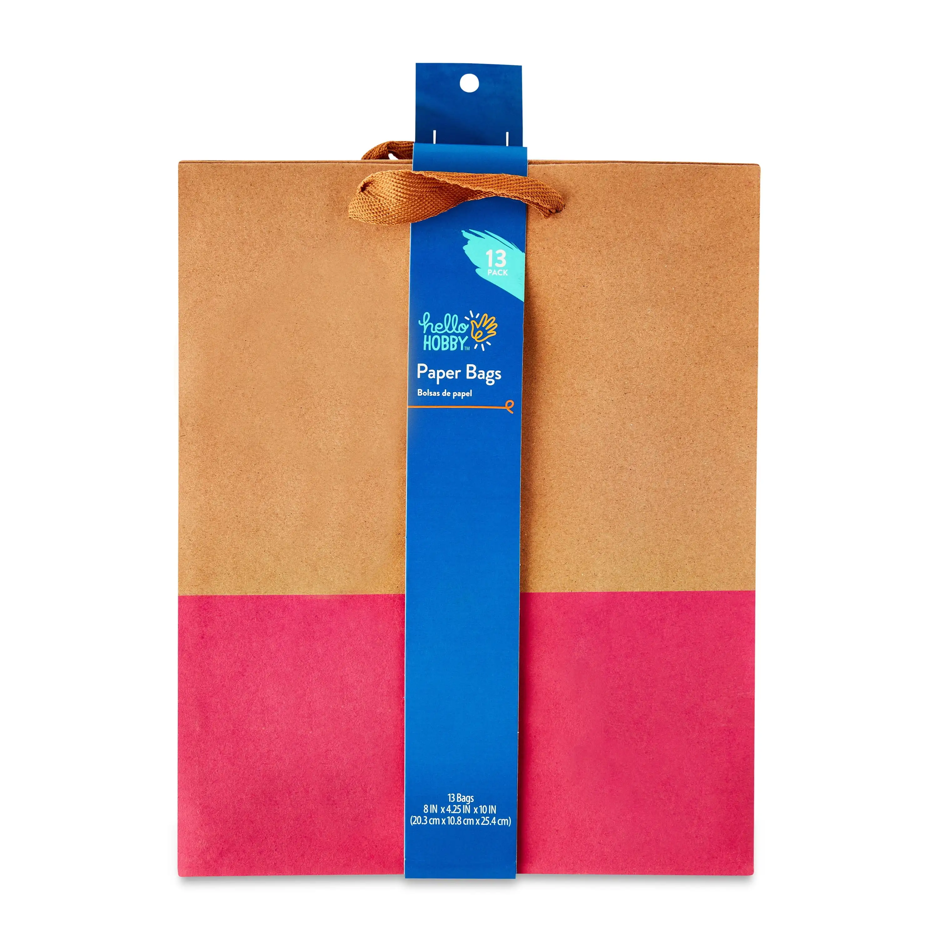 أكياس ورق كبيرة بألوان كرافت، مقاس 8 × 10 بوصة، و13 قطعة