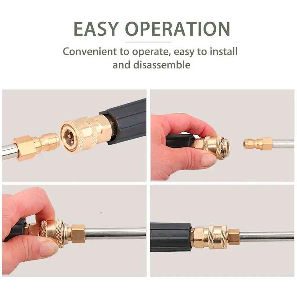 17 Cm Degrees Curved Nozzle Extension Rod 1/4 Quick Connect Power High Pressure Washer 30 Drgee 90 Drgee U-shaped Spray Nozzle