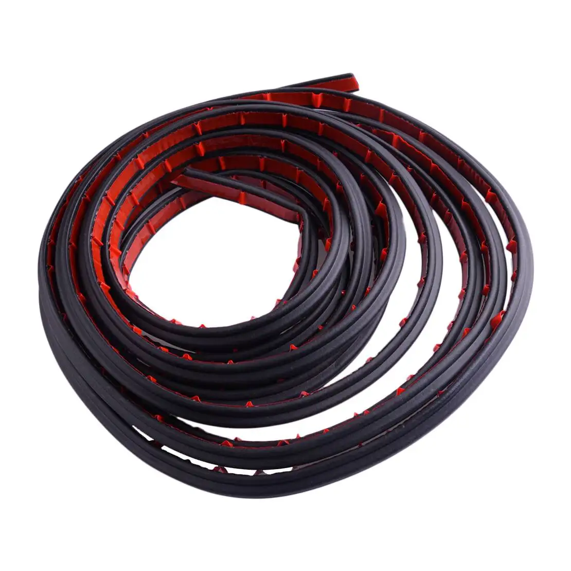 5m 16ft 5 Holes Universal Car Auto Door Trunk Edge Seal Strip Rubber Weather Moulding Trim Double Layer Black