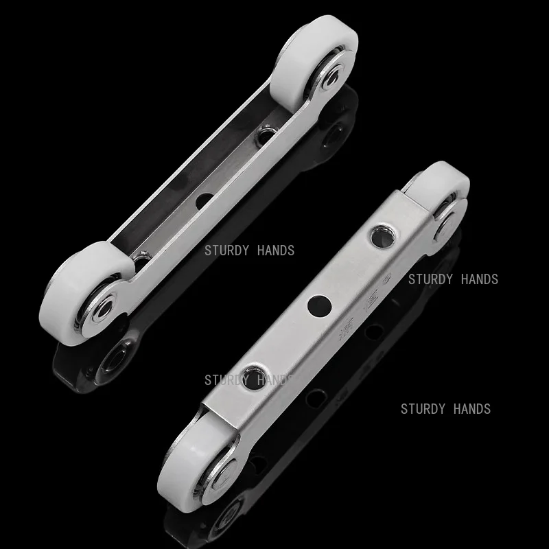 

2 frameless balcony doors and windows with an outer diameter of 22mm double flat wheels glass window pulleys