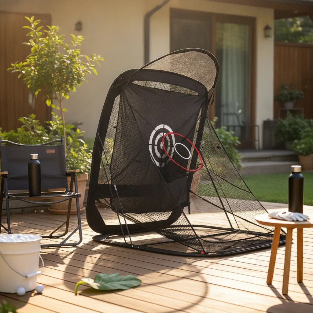Golf Practice Net with Target Cloth Foldable Golf Training Net with Target Versatile Tear-Resistant for Golfers, Backyard