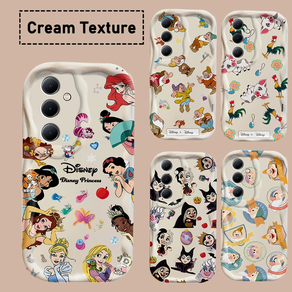 Snow White Seven Dwarfs Queen 3D Wave Case For Xiaomi Mi 14 12T 11 Lite Poco M6 X6 X5 X4 F4 X3 M3 Pro 4G 5G Soft Silicone Cover