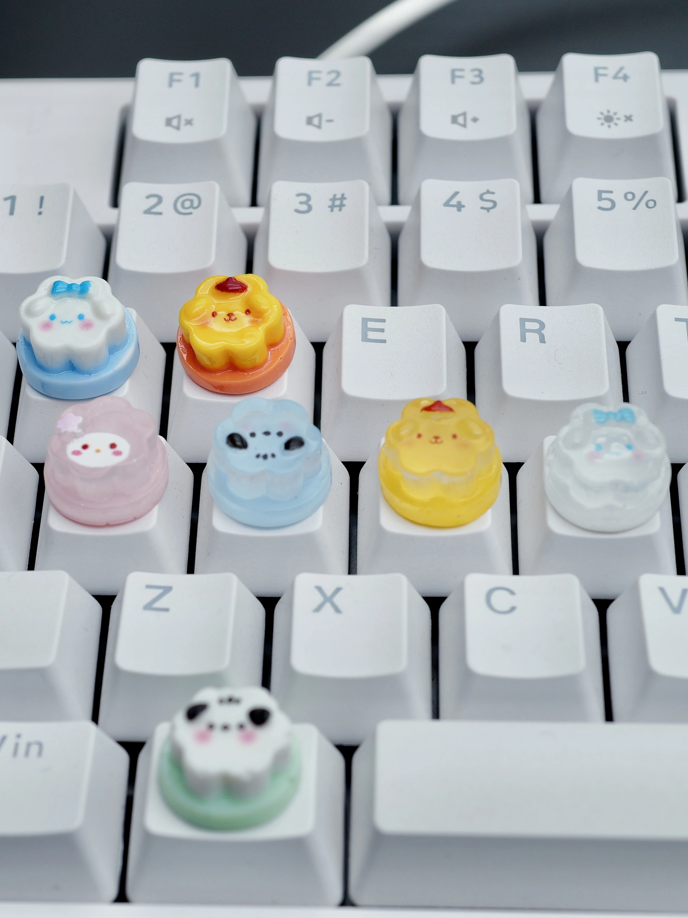 Pegatinas de teclado para uñas largas: adornos de teclas de resina reutilizables | Tipo más rápido con Nail Art | Teclas a presión DIY