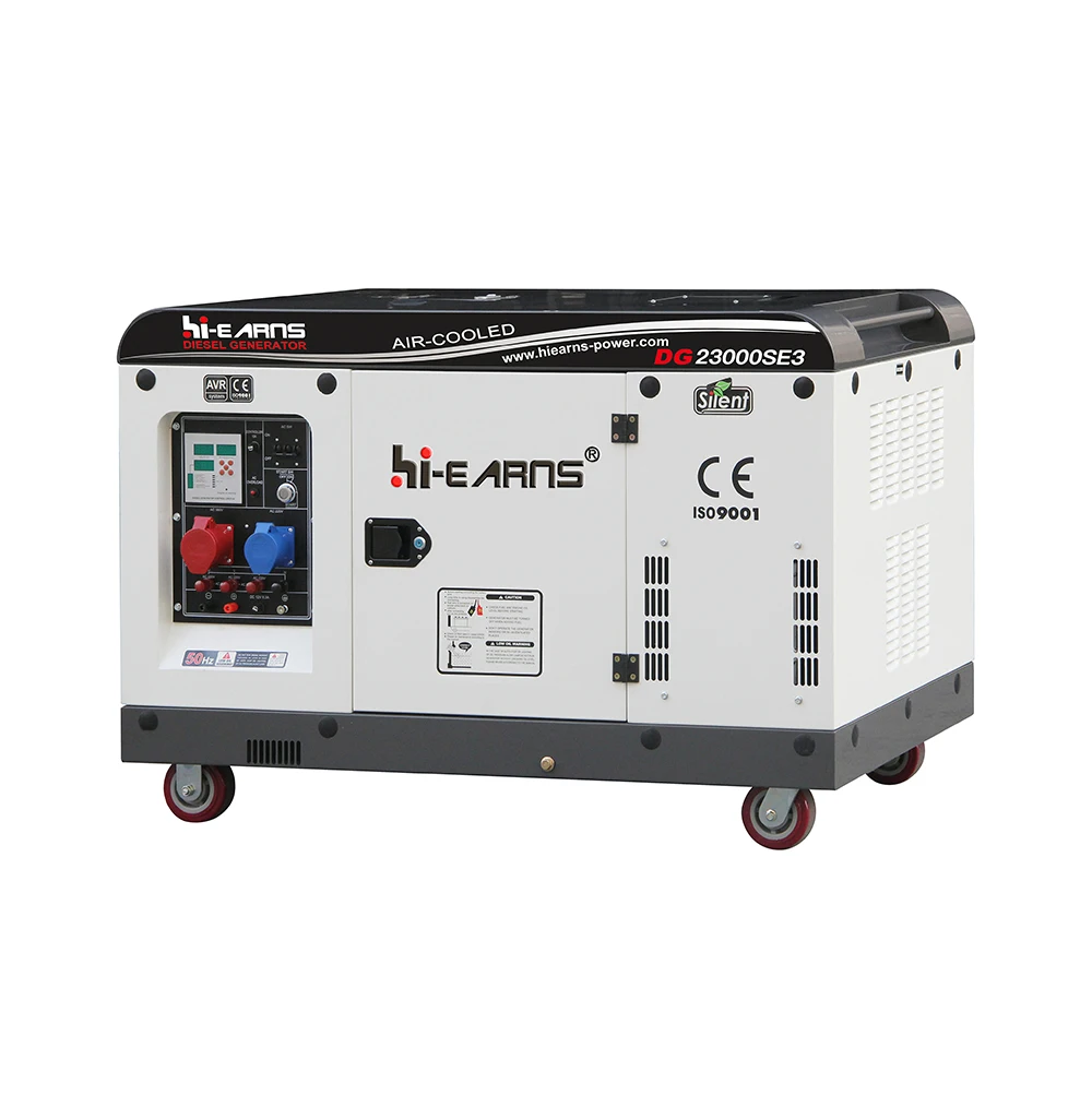 Air-cooled two cylinder hi-earns hr2V98f 15kw 18.8kva die·sel generator