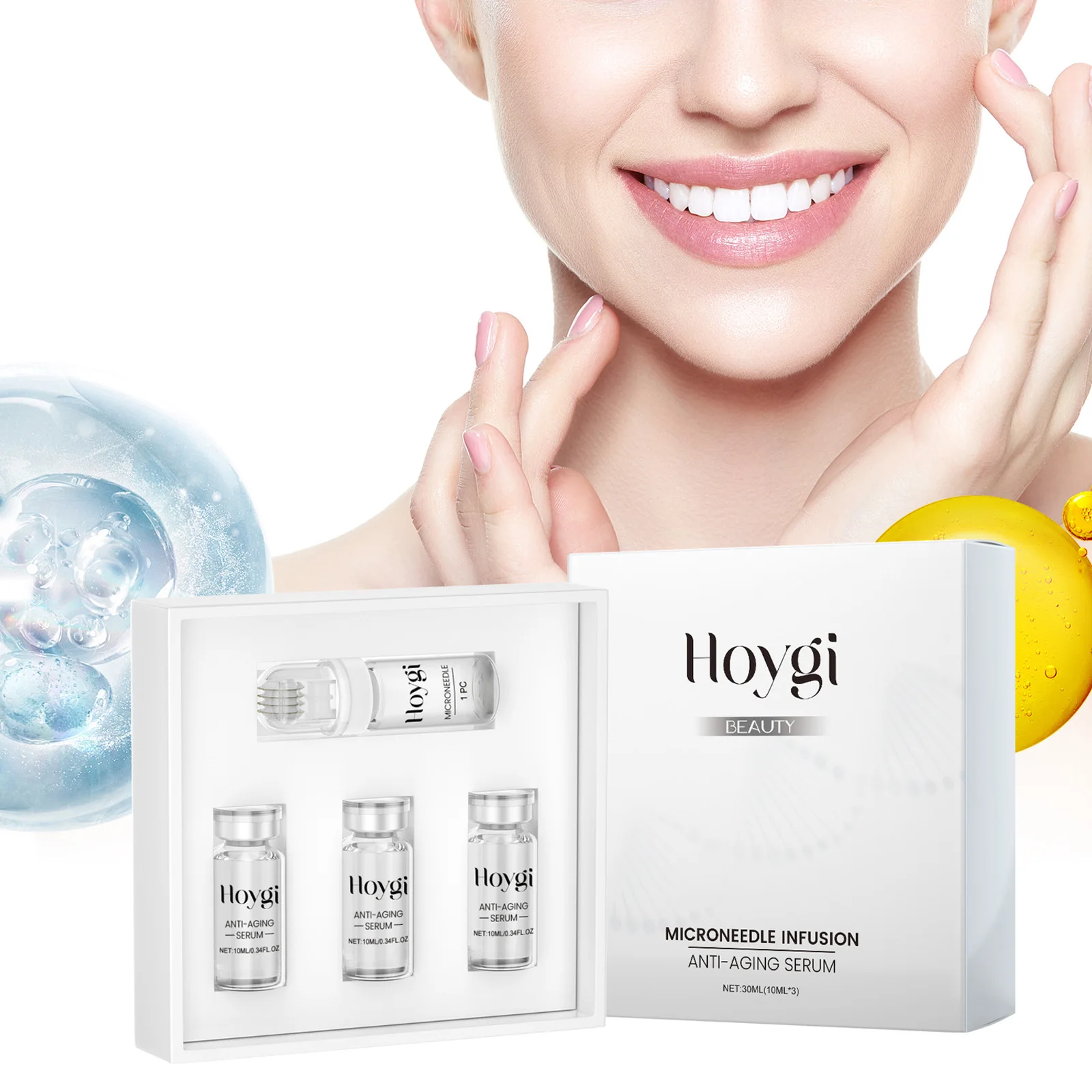 

Набор роликов для ухода за кожей с гиалуроновой кислотой: подтягивающий массаж, разглаживание кожи лица, питание, улучшение состояния грубой и тусклой кожи