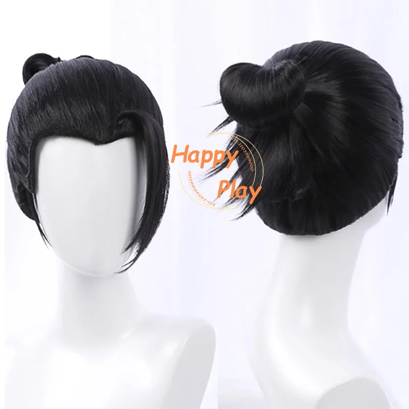 2 Types Geto Suguru Geto Anime Cosplay Wig Black Cosplay Wig With Earrings Heat Resistant Synthetic Hair Halloween Party Wigs