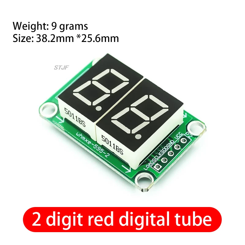 Red 74HC595 Static Driving 2 3 4 Segment Digital Display Module Seamless Can Series 0.5-inch 2-bright Red