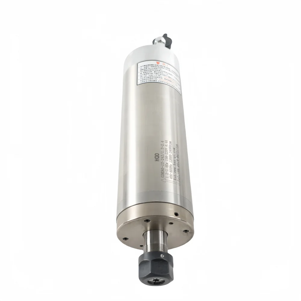 HQD GDK80-12-24Z/1.2-2.4 High Torque Spindle Motor With Bearing For Metal Milling And Drilling 2.2 Kw 4Poles Low Speed