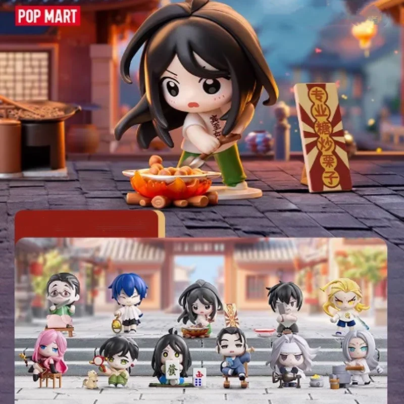 

POP MART Folk Custom Series слепая коробка милая аниме-фигурка загадочная настольная коллекция Guess Bag кукла под одного человека