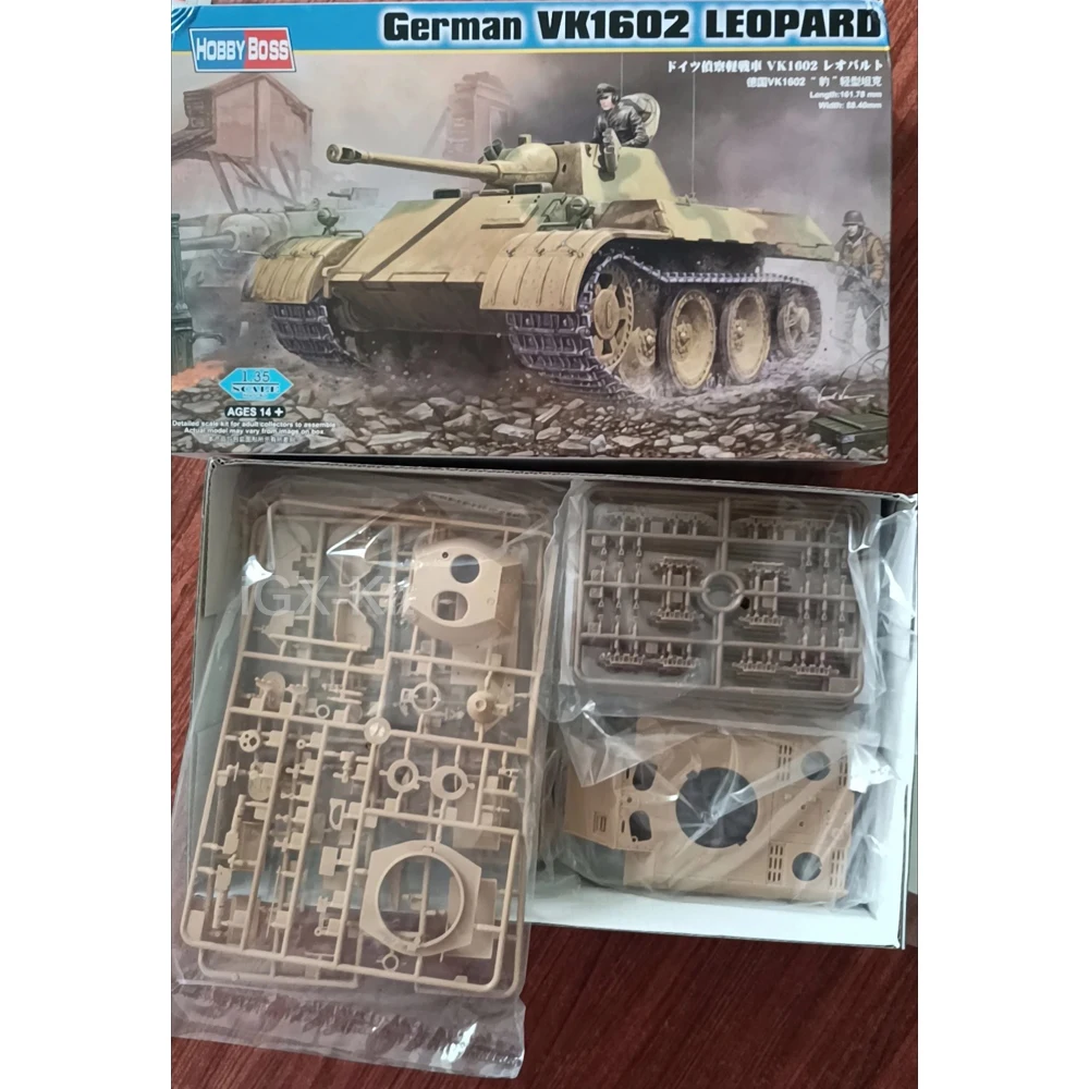

Hobbyboss 82460 1:35 Scale German VK1602 Leopard Light Tank Vehicle Plastic Model Assembly Kit Hobby Craft Building Toy