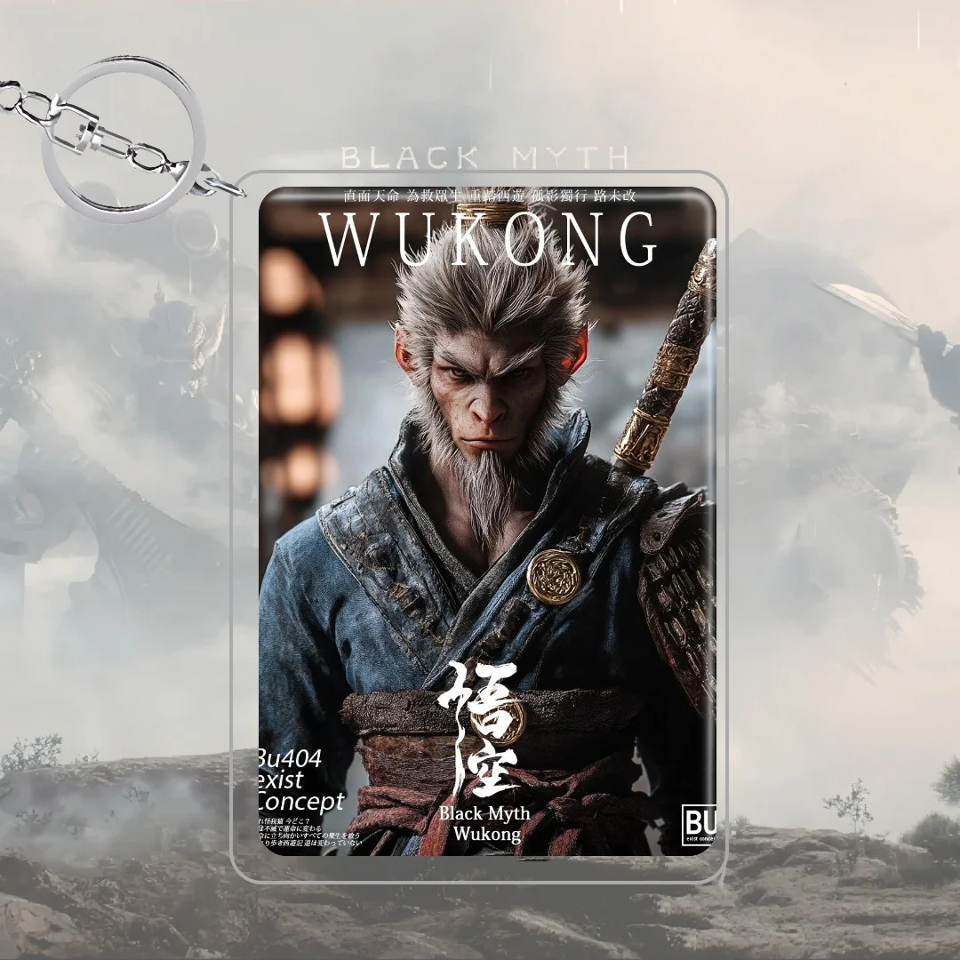 

Black Myth Wukong pendant surrounding the game acrylic bag ornaments handsome Wukong head portrait phone accessory customized