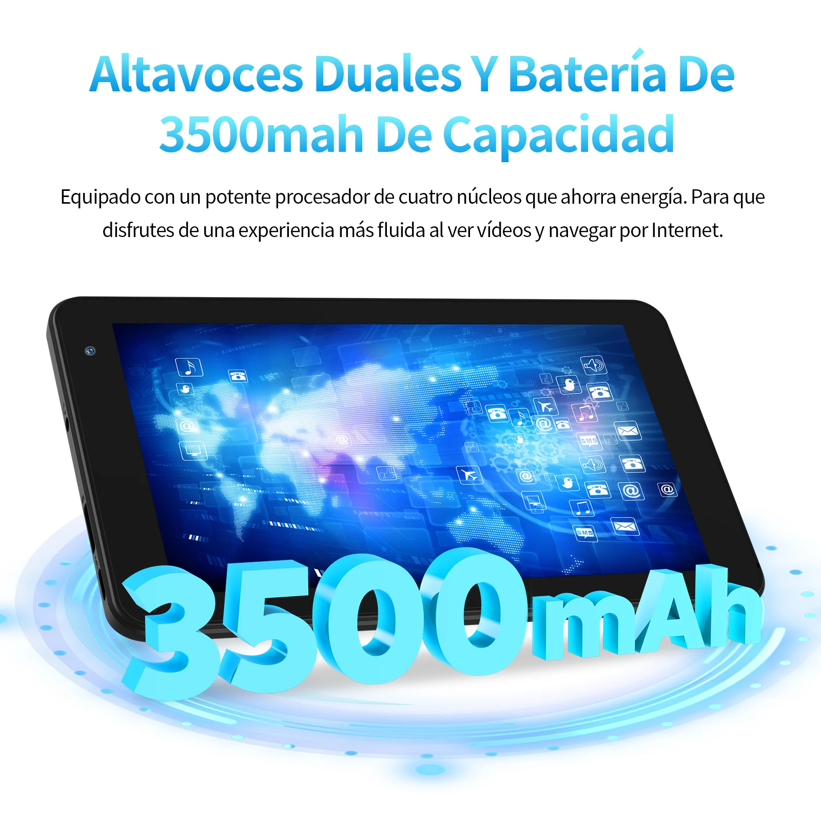 PRITOM 7 pulgadas Tablet PC 32 GB Android 11 con procesador Quad Core HD IPS pantalla doble cámara WiFi con funda protectora PU