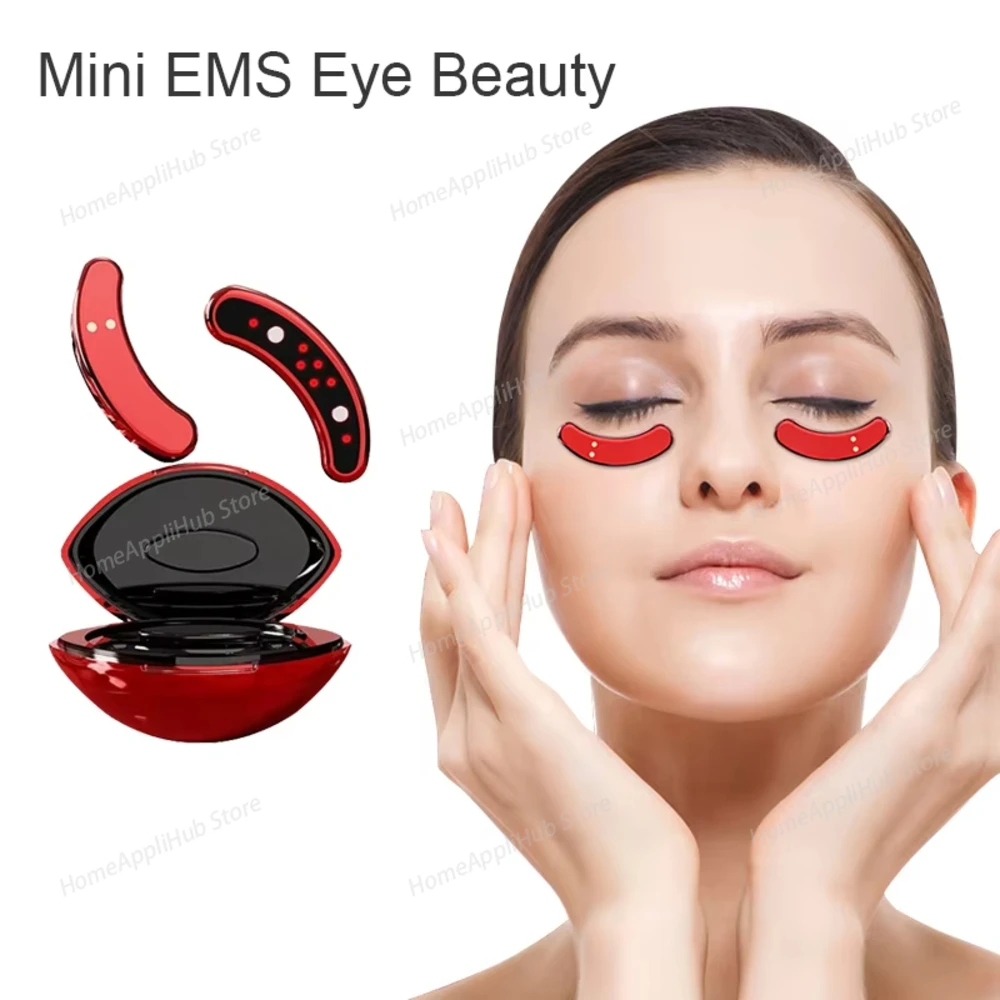 

EMS Pulse Микротоковое устройство для ухода за глазами Массажер для глаз Уменьшение против морщин Темные круги Линии Отек Снимает усталость Массаж глаз