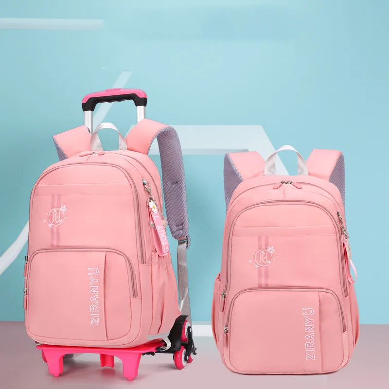 JANLON-Sac à Dos à Roulettes pour Bol, Bagages à Roulettes, Cartables d'École à Roulettes pour Enfants