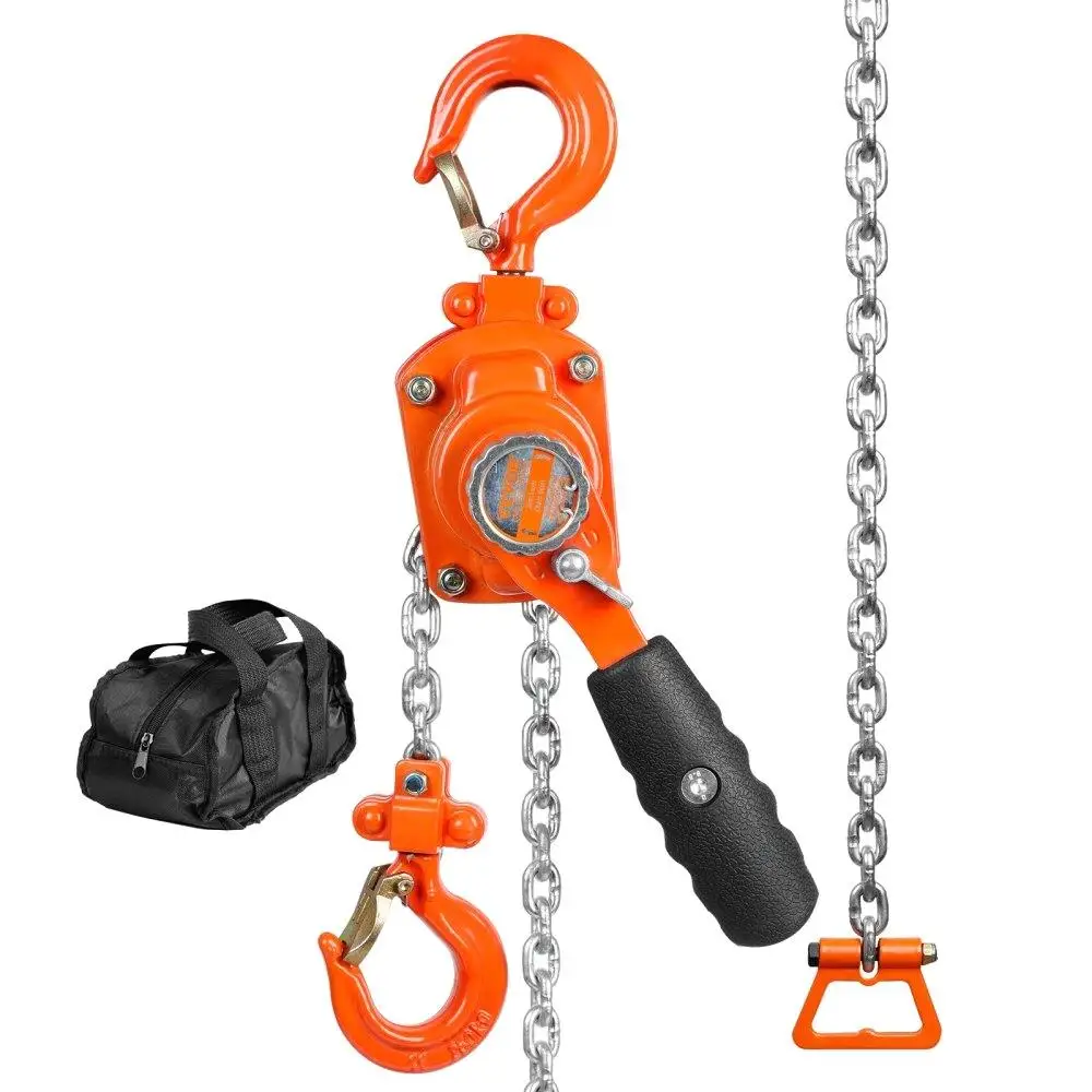 

Manual Lever Chain Hoist, 1/4 Ton 550 lbs Capacity 10 FT Come Along, G80 Galvanized Carbon Steel with Weston Double-Pawl Brake,