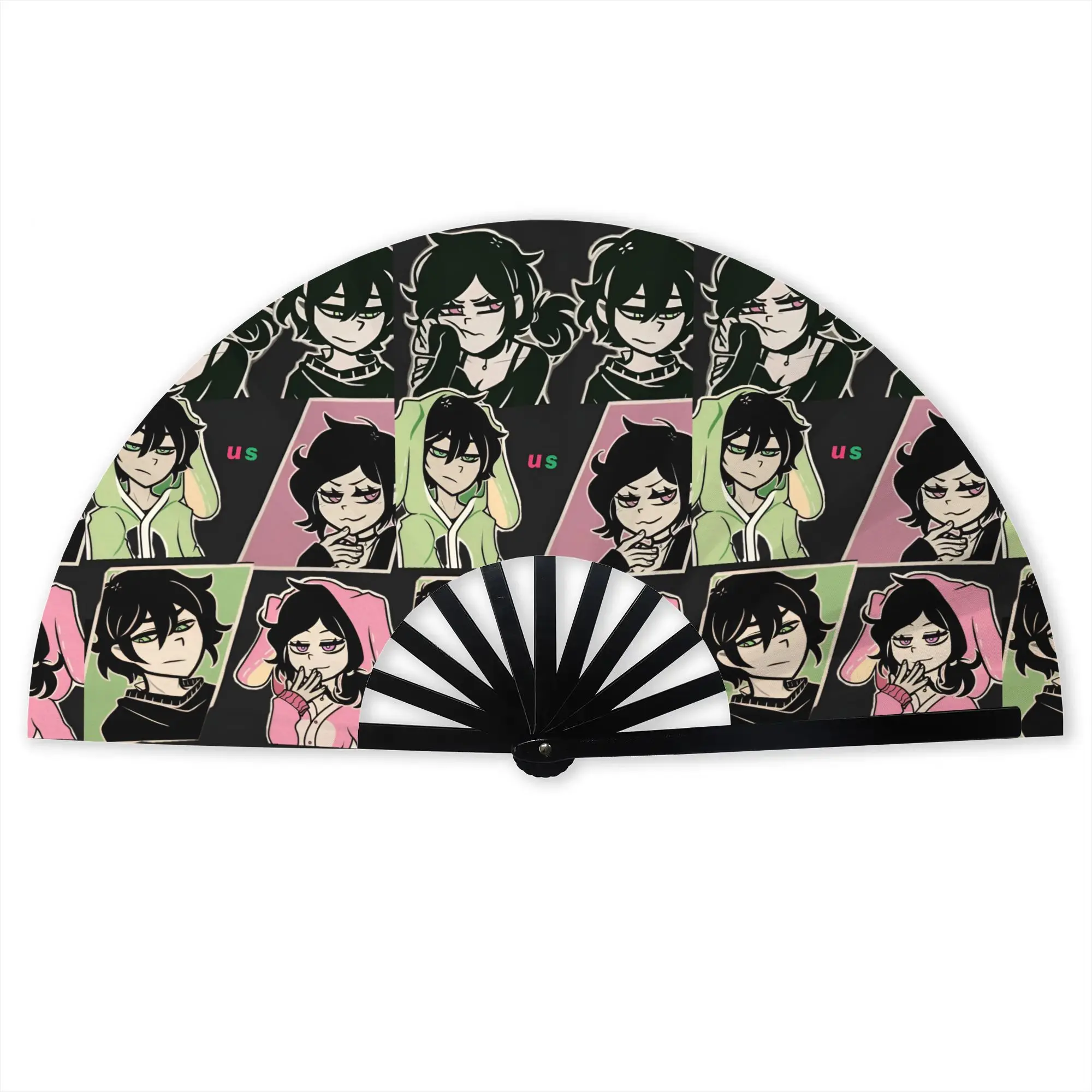 Classic Animes A-Andys L-Leyleys Folding Hand Fan  Personalized Polyester Fabric Fan Novelty Summer Accessory Decorative Fans