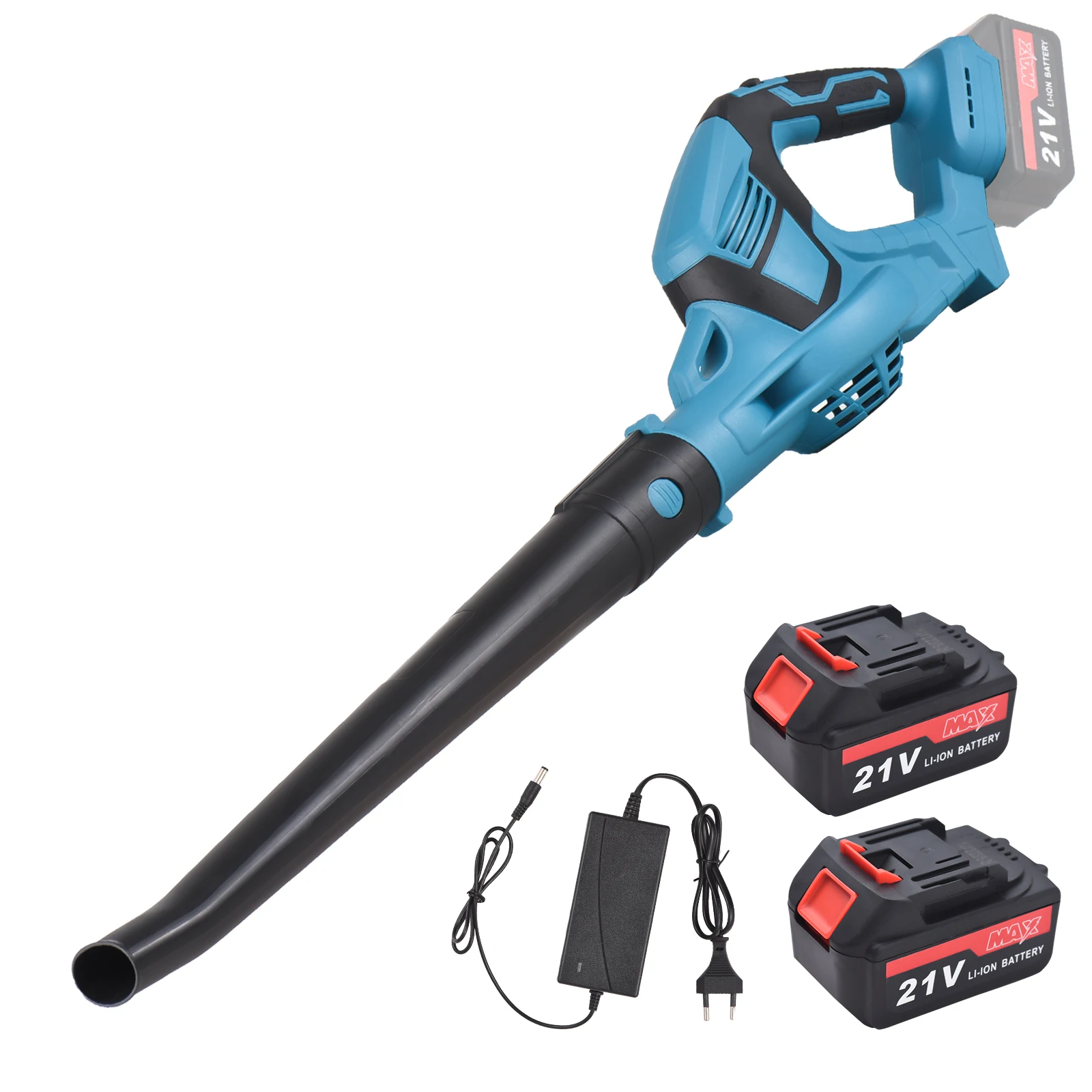 

Cordless Leaf Blower 21V Battery Powered Leaf Blower for Lawn Care with Fast Charger 81.19CFM 52.1MPH Lightweight Powerful Leaf