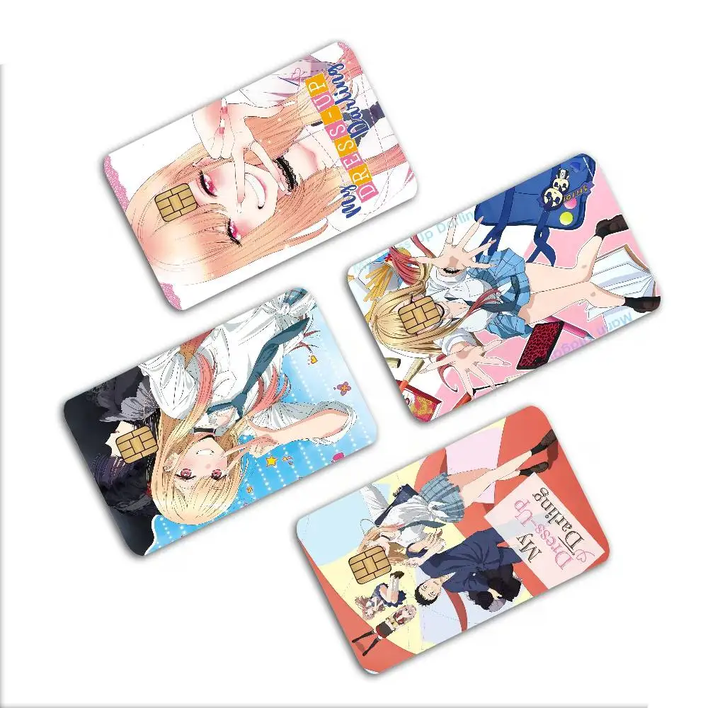 Kawayii My D-dress Up Darling 2024 Anime Cartoon Skin Stickers Film Tape Case For Big Credit Debit Card Front Side