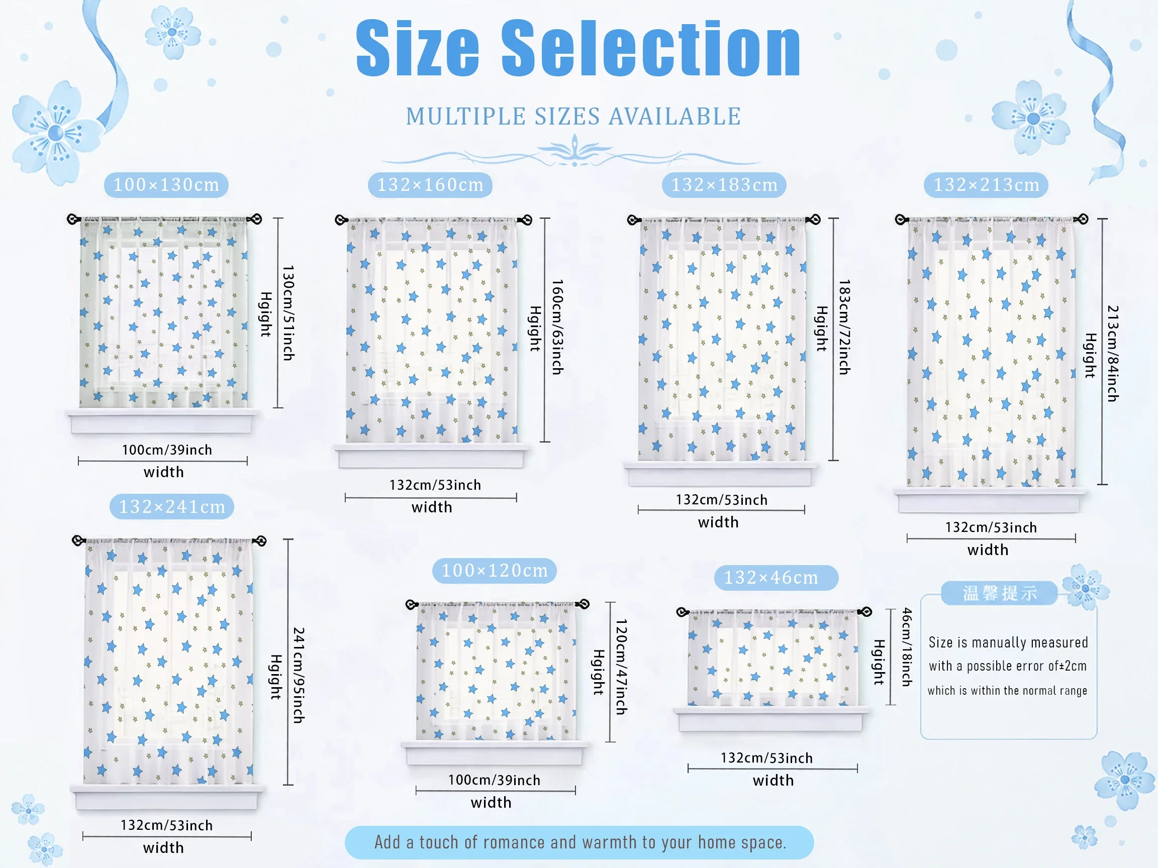 Blue Star Modern Gradient Sheer Curtain, Good Quality Light ReducingLuxuriousPrivacy Voile for Living/Bedroom/Kids Room,Day Gift - view 6