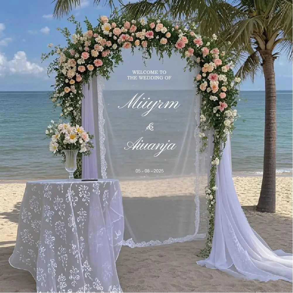 personalized-clear-wedding-signwedding-welcome-signhandmade-lace-lace-semi-sheer-yarnmodern-outdoor-tulle-wedding-bannerwedd