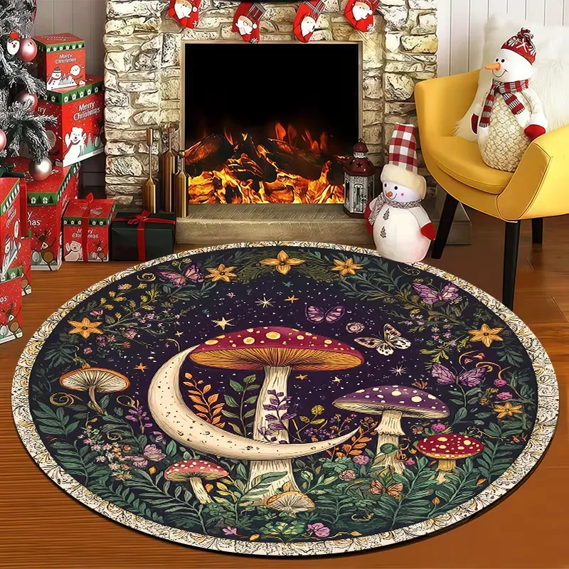 Vintage Moon Mushroom Butterfl - Desk Setup Dark ulasan dan harga