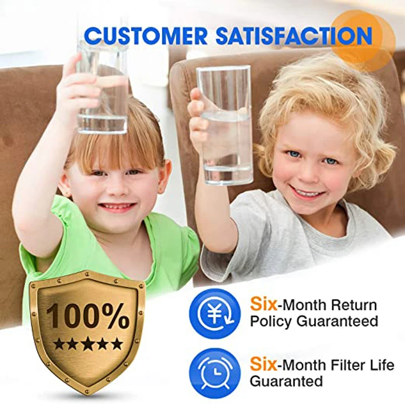 6 PCS DA97-17376B Refrigerator Water Filter Compatible For Samsung HAF-QIN/EXP, HAF-QIN, DA97-08006C, RF28R7351SG, RF23M8070SR