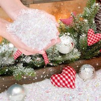 20/100g 3D Snowflake Decoration Artificial Snow Powder White Colorful Fluffy Snowflake Fake Snow DIY Crafts Winter Snow