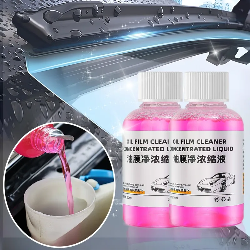 50ML Car Concentrated Glass Water Crystal Plating 2PCS Rainproof Smooth Hydrophobic Wipers for Auto Wipers and Water Wheels