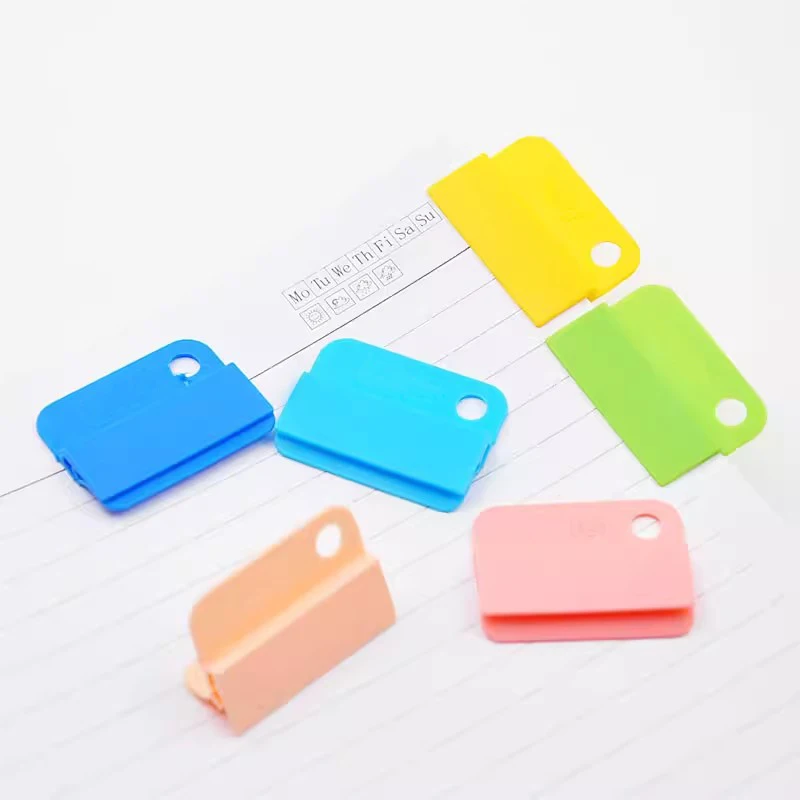 6pcs Writable Paper Clips Kawaii File Documents Paper Journal Planner Index Page Tickets Clamps Cute Notebook Bookmarks Office