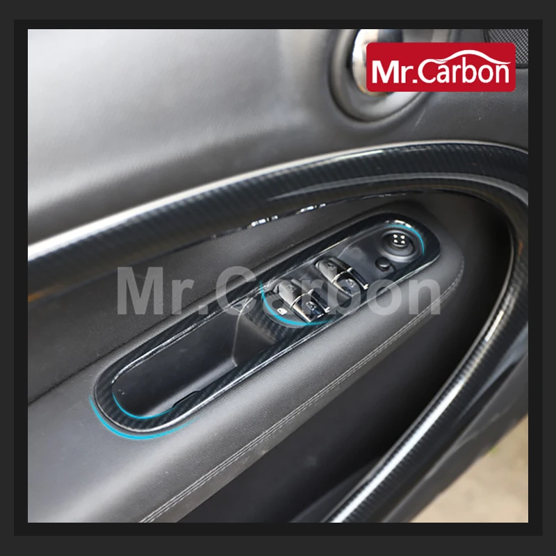 Window lift panel Carbon style Decorative Cover For  M Country Coope r S R 60 Car Modification Accessories