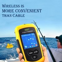 LUCKY FFCW1108-1 Portable Fish Finder Wireless Sonar Echo Sounder Suitable for Sea Fishing Ice Fishing Fishing and Accessories