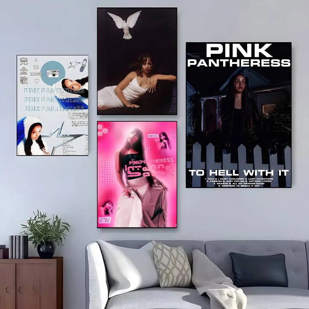 المغني الوردي النمر المشارك HD ديكور المنزل لزجة جدار مقاوم للماء غرفة المعيشة المنزلي بار ديكور جمالي #4